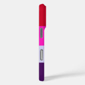 赤、ピンク、紫の各ストライプパターン Case-Mate iPhoneケース (裏面 / 右)