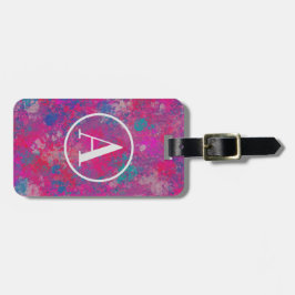 赤、ピンク、青のカスケード ラゲッジタグ