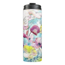 赤、ピンク、黄色の春の花