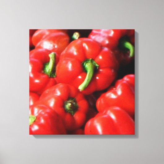赤 – ピーマン キャンバスプリント (正面)