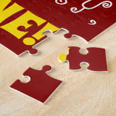 赤、フェイク金ゴールド26番目の誕生日+名前をカスタムするパズル ジグソーパズル (側面)