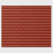 赤、フェイク金ゴールド29日(29日)イベント ラッピングペーパー (フラット)