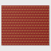 赤、フェイク金ゴールド36位（36位）イベント ラッピングペーパー (フラット)