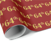 赤、フェイク金ゴールド64位(64位)イベント ラッピングペーパー (ロールコーナー)