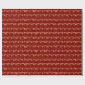 赤、フェイク金ゴールド67位(67位)イベント ラッピングペーパー (フラット)