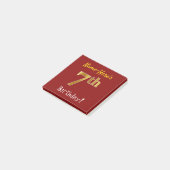 赤、フェイク金ゴールド7番目の誕生日、名前をカスタムする ポストイット (アングル)