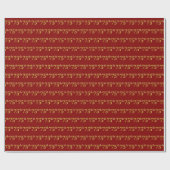 赤、フェイク金ゴールド75位（75位）イベント ラッピングペーパー (フラット)