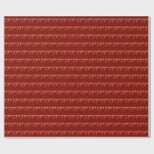 赤、フェイク金ゴールド77位(77位)イベント ラッピングペーパー (フラット)