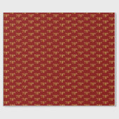 赤、フェイク金ゴールド78日（78日）イベント ラッピングペーパー (フラット)