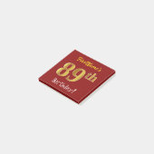 赤、フェイク金ゴールド89番目の誕生日、名前をカスタムする ポストイット (アングル)