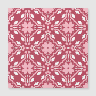 赤、ベージュのフローラ、シームレスな壁紙パターン。