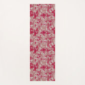 赤+ベージュ大理石 ヨガマット (正面)