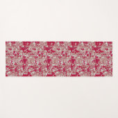 赤+ベージュ大理石 ヨガマット (正面(横))