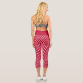 赤+ポルカの白いドット カプリレギンス (裏面)