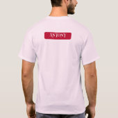 赤+ポルカの白いドット Tシャツ (裏面)