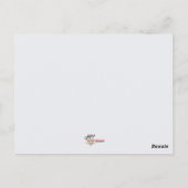 赤+モダンシルバーろうけつ染めありがとうはがき ポストカード (裏面)