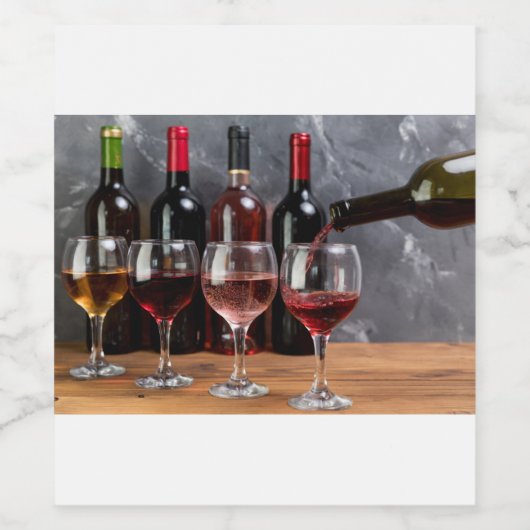 赤 ワインラベル (シングルラベル)