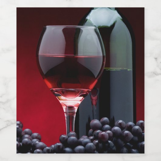 赤 ワインラベル (シングルラベル)