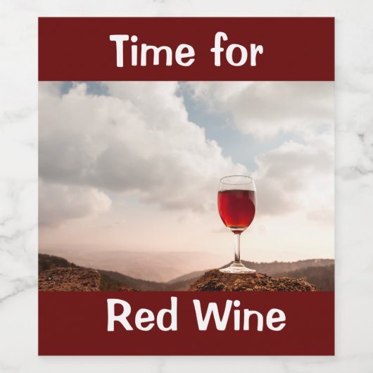 赤 ワインラベル (シングルラベル)