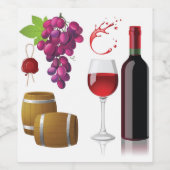 赤 ワインラベル (シングルラベル)