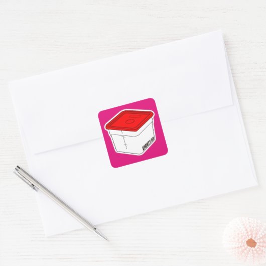 赤（上） スクエアシール (封筒)