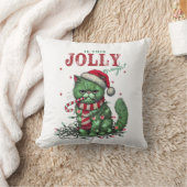 （赤）不機嫌なホリデーキャット クッション (ブランケット)