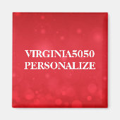 赤《写真》ぼけ味デザインテンプレート マグネット (正面)