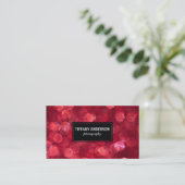 赤《写真》ぼけ味黒パネル 名刺 (スタンド正面)