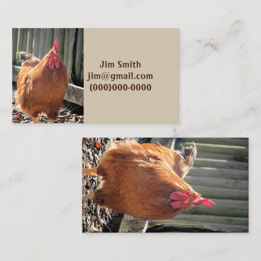 赤 名刺 (正面/裏面)