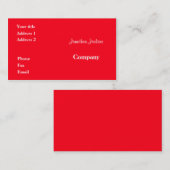 赤 名刺 (正面/裏面)