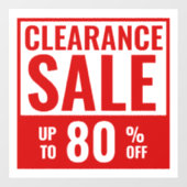 赤 大幅割引セール 店舗窓用シール ウィンドウサイン (シート)