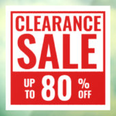 赤 大幅割引セール 店舗窓用シール ウィンドウサイン (シート3)