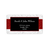 赤、差出人住所ラベル ラベル (正面)