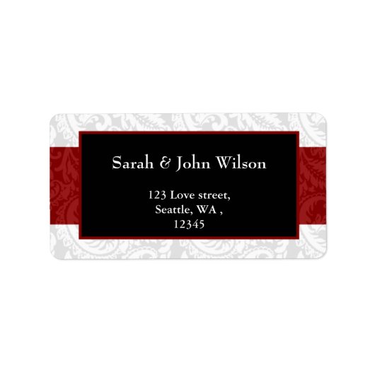 赤、差出人住所ラベル ラベル (正面)