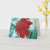 赤（怒りのグリーティングカード） カード (黄色い花)
