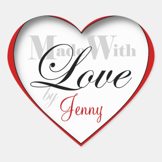 赤「愛で作られた____」 -ハートシール ハートシール (正面)