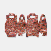 赤、格子や煉瓦の効果に気泡が?メタリ フェイバーボックス (折り畳みなし)