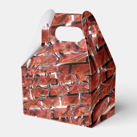 赤、格子や煉瓦の効果に気泡が?メタリ フェイバーボックス (正面サイド)