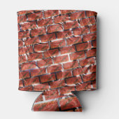 赤、格子や煉瓦の効果に気泡が?メタリ 缶クーラー (裏面)