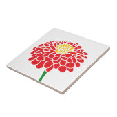 赤《植物》百日草の花カスタム色タイル タイル (側面)