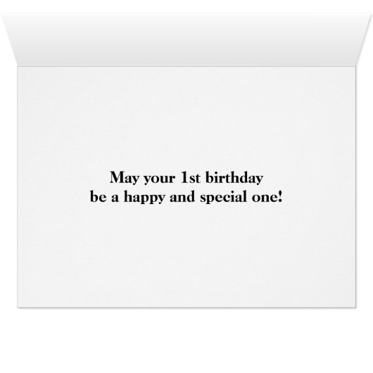 赤、模造金ゴールド「1st BIRTHDAY」誕生日カード (内部横(下))