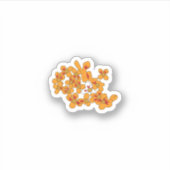 赤、灰色、オレンジ、茶色のビニールカスタムカットシール シール (正面)