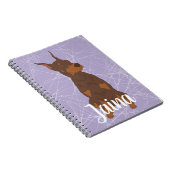 赤（犬）ドーベルマン・ピンシェル ノートブック (右側)