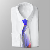 赤、白いおよび青の抽象芸術のタイ ネクタイ (タイ)