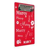 赤（白い花付き）、ミニクカスタマイズリップボード ミニクリップボード (アングル)