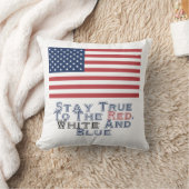 赤、白および青 クッション (ブランケット)