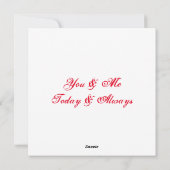 赤&白かわいいヴィンテージラブハートバレンタインデー シーズンカード (裏面)