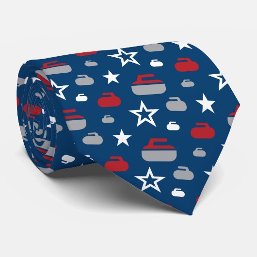 赤、白くそして青のカールの石のネクタイ ネクタイ (ロール)