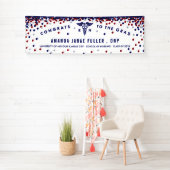 赤、白く及び青のナースの卒業の旗 横断幕 (インサイチュ)