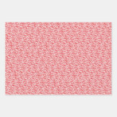 赤、白つる植物ギフトラップ ラッピングペーパーシート (正面)